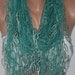 Gorgeous Scarf Emerald - lace and Elegance Scarf - with Lace Edge