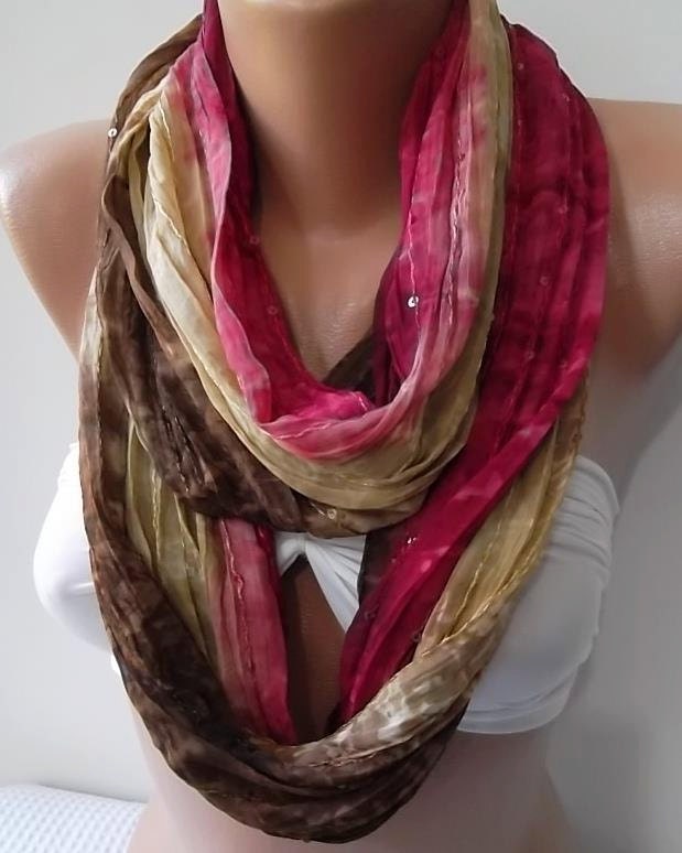 Infinity Scarf Loop Scarf Circle Scarf - Elegant -   It made with good quality chiffon fabric