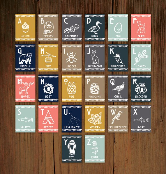 Woodland Alphabet Wall Cards