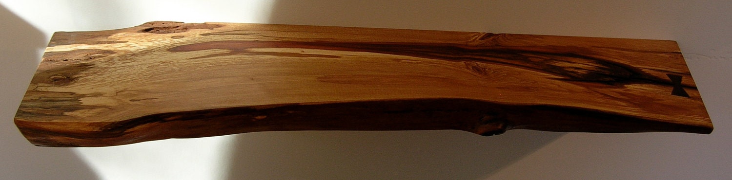 Spalted arbutus live edge shelf