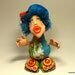 Cloth art doll fantasy pincushion
