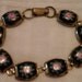 Vintage Enamel Rose Design Bracelet