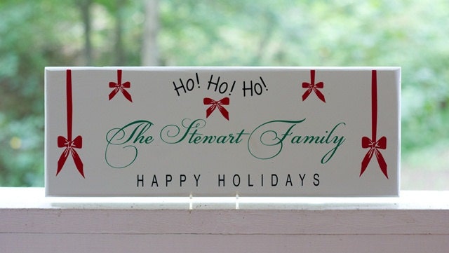 Personalized Christmas Signs, Family Name Holiday Sign, Merry Christmas Last Name, Christmas Decoration Photo Prop