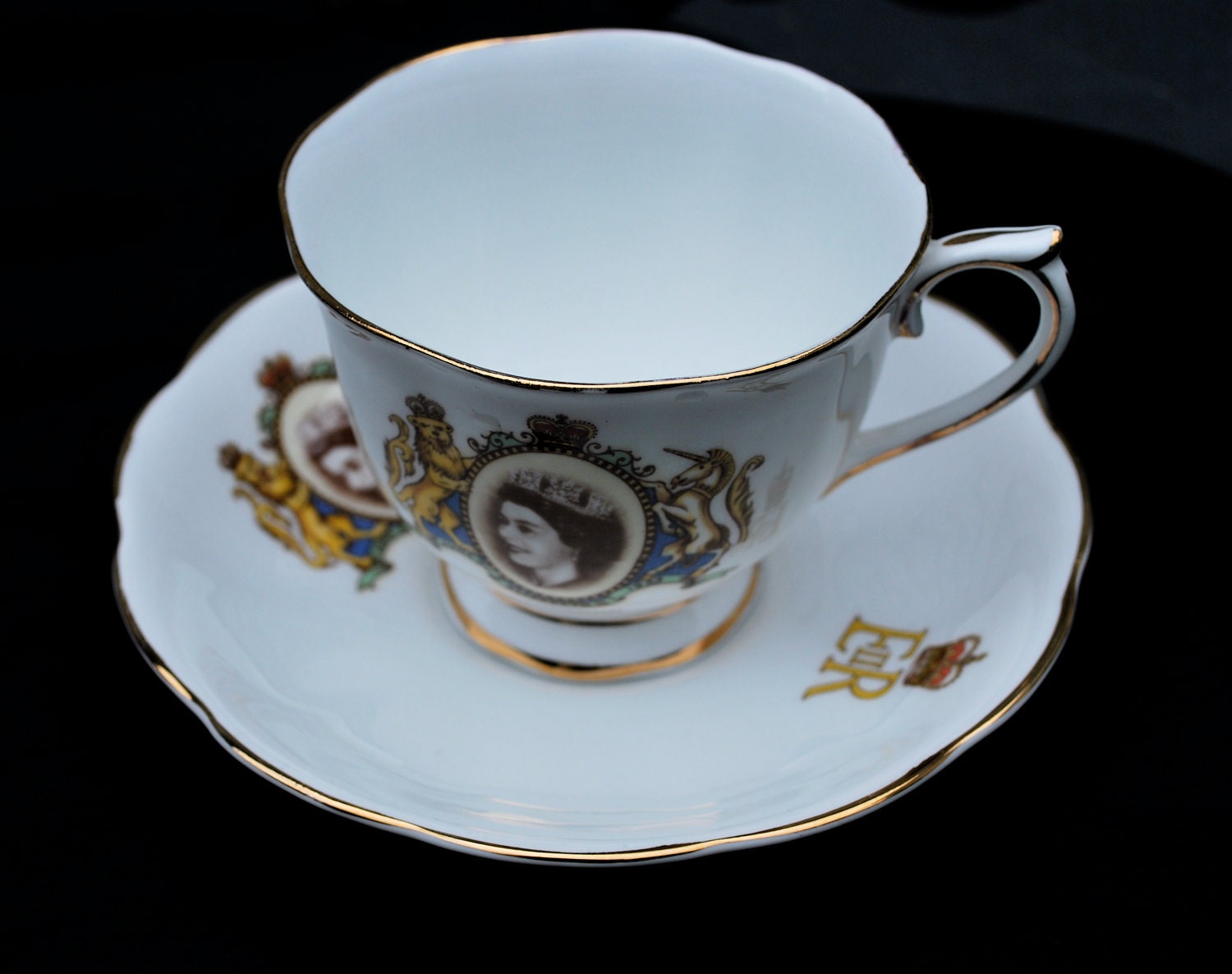Queen Elizabeth II Coronation Tea Cup and by GyreAndGimbleMaine