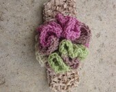 BABY BAND CLEARANCE--Sock Monkey Flower