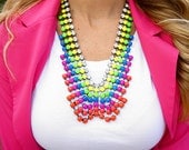 Amazing CUSTOM Neon Bib Statement Necklace