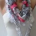 SALE - Scarf with White Trim Edge