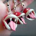 Piranha Plant Charm Mario Bros Geek Ornament, Polymer Clay