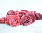 Red Paper Flowers  Set of 25 Flowers