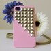 Steampunk Silver (or Bronze) Pyramid Studded Pink iPhone 4 & 4S Case - Studded Hard iPhone Case