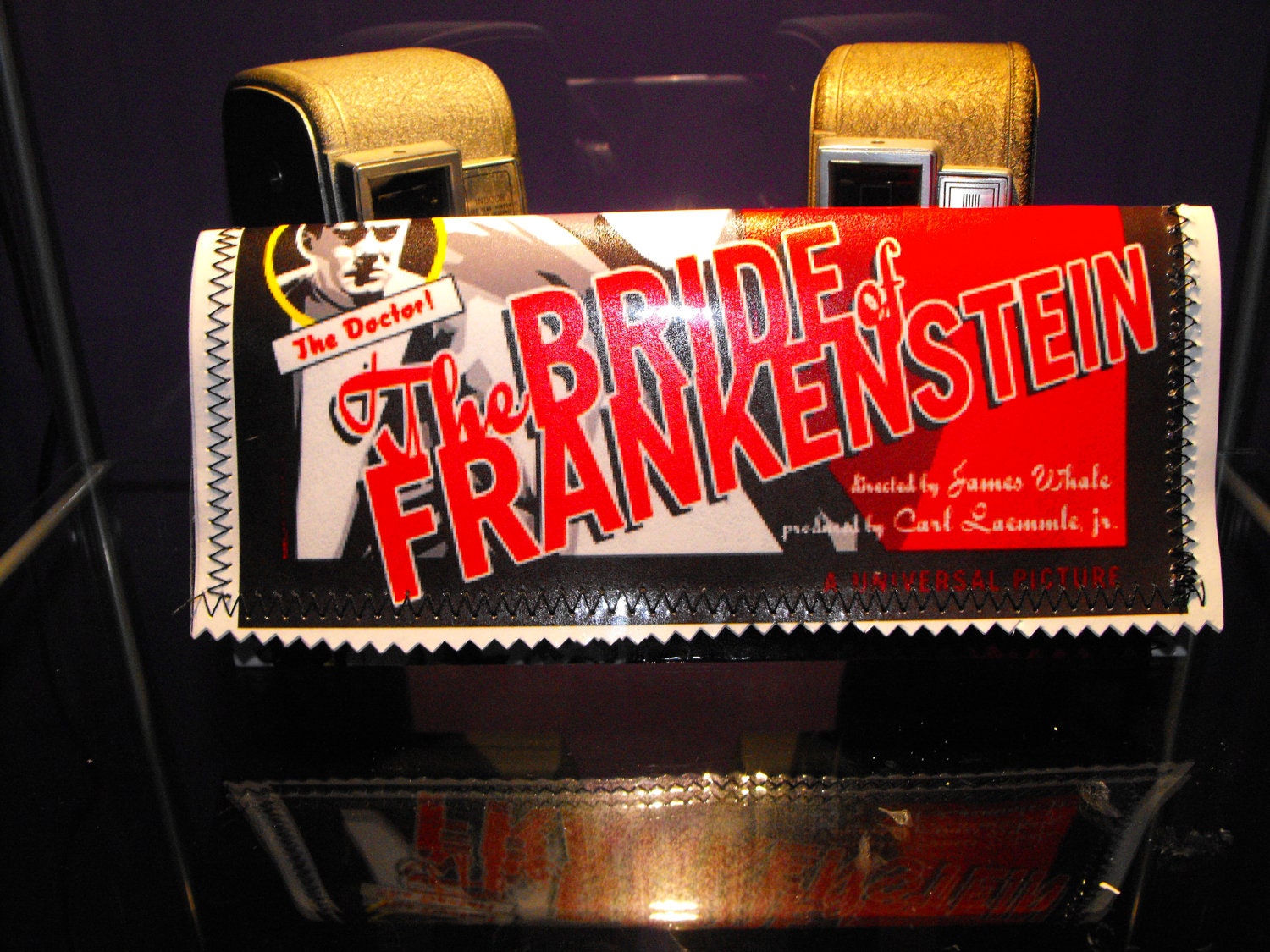 DIY Bride of Frankenstein magazine vinyl glitter  wallet