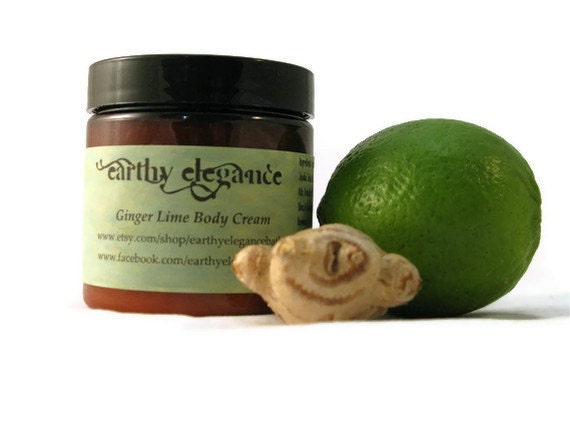 Natural Moisturizer.  GINGER LIME.  Body Cream.  Body Butter.  4 oz.