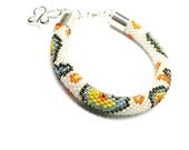 Bead Crochet  Rope Bracelet. Beaded Bracelet. Colored Bracelet. Toho Seed Beads Bracelet. Multicolored Bracelet.