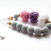 Nursing necklace for Mother and child -  Floral Beaded  Breastfeeding Necklace - Teething necklace with crochet beads