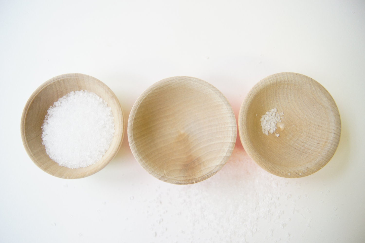 Wooden Mini Bowl Set of 3: Neon Colors, Neon Pink, Neon Yellow, Neon Orange, Stocking Stuffers