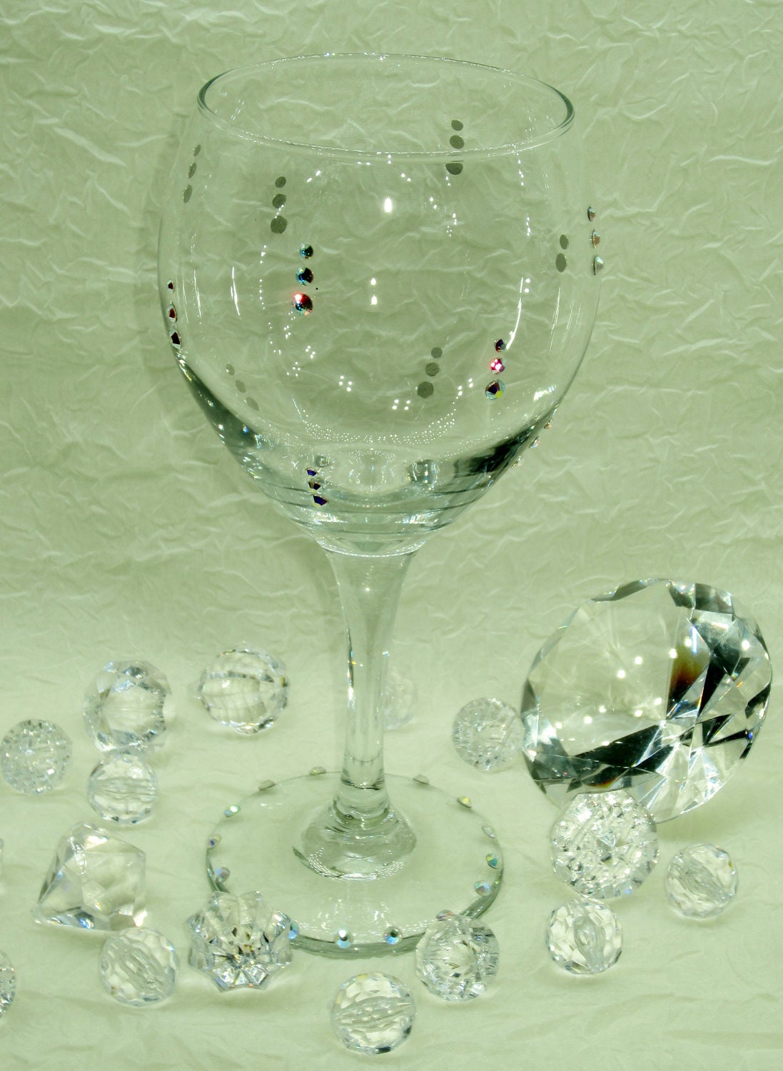 Items similar to Swarovski Crystal Large Wine Drinking Glass on Etsy