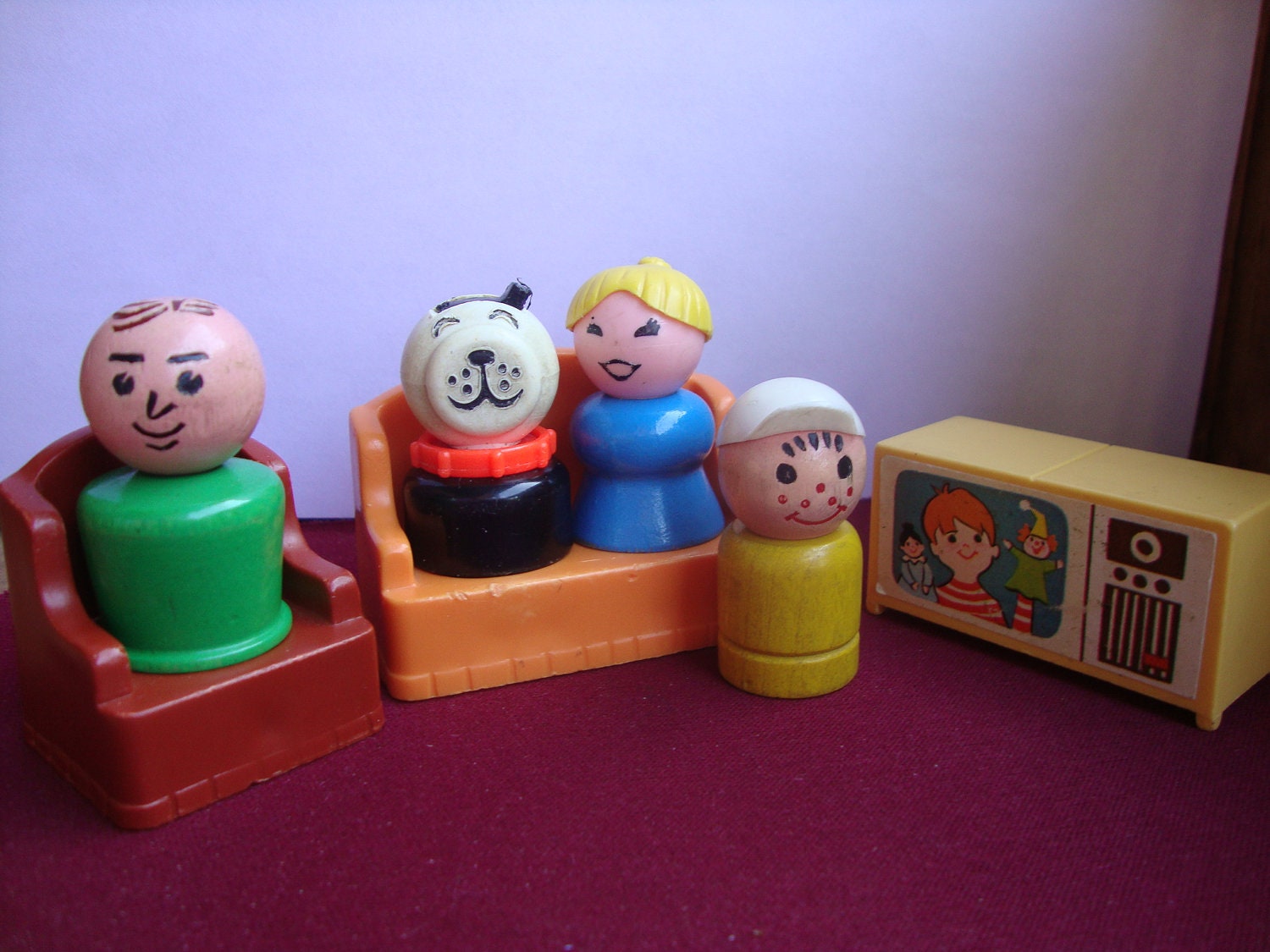 Vintage Fisher Price Family Living Room Collection