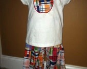 Girls Back to School Apple Madras Set