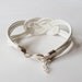 Leather Sailor Knot Bracelet - White Leather Strap Bracelet with Sailor Knot - Bridesmaids Gift Idea