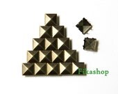 9mm 200pcs Brass pyramid studs ( 8 legs ) / HIGH Quality - Fikashop