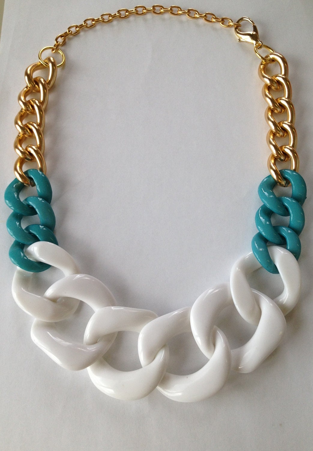 Turquoise Statement Necklace chunky necklace statement jewelry gold bib necklace LA ISLA BONITA