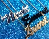 Personalised cursive name necklace - laser cut opaque acrylic