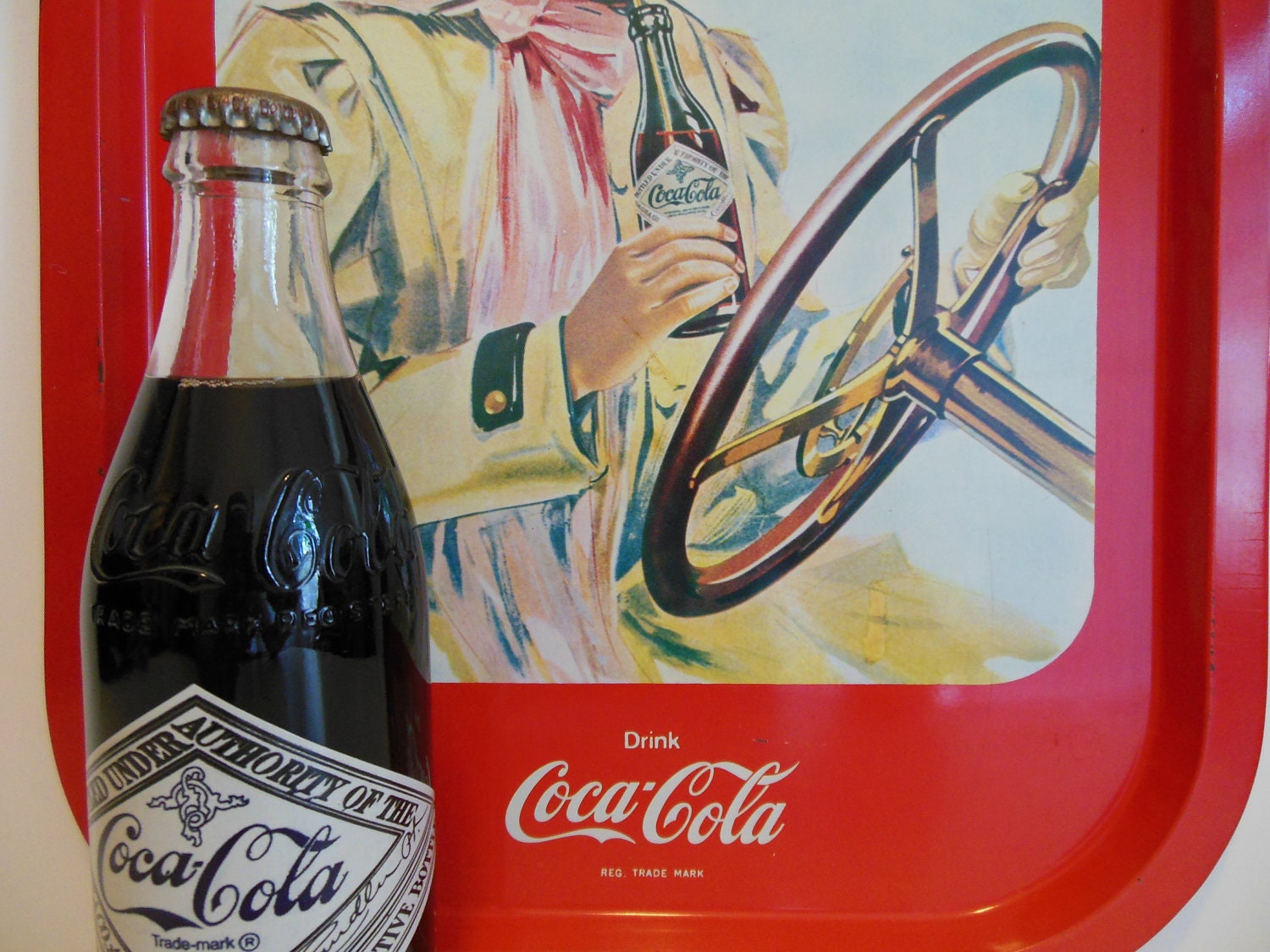1960's COCA - COLA  TRAY  ..  Beverage Tray  ..  Edwardian  ..  Coke