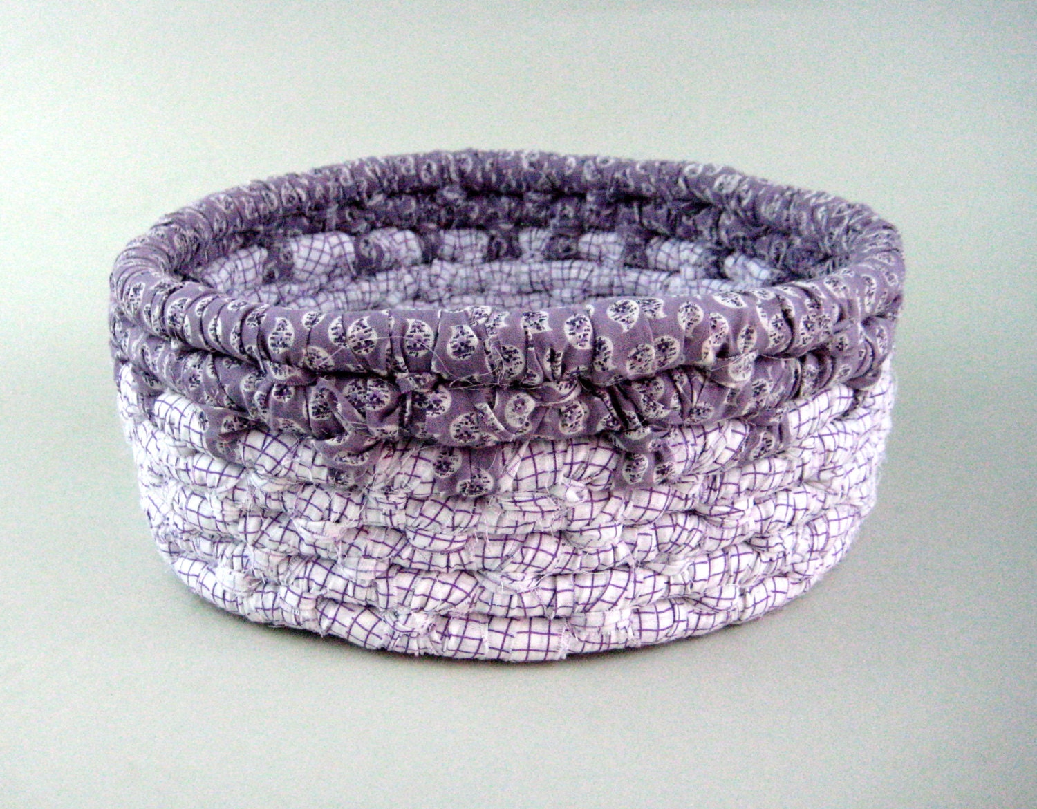 Items similar to Handmade Rag Basket, Coil Basket on Etsy