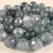 Aquamarine Gemstone Beads 6mm Faceted Round Blue Semiprecious Stone Beads (Dyed) on a 7 1/2 Inch Strand with 31 Beads
