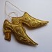 Six Vintage Christmas Decorations - Indian Beaded Xmas Ornaments - Tree Decorations - Victorian Shoes