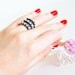 swarovski clear crystal tibetan silver plated ring wedding jewelry bridal jewelry bridesmaid gift bridesmaids jewelry