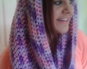 Pinks and Purples Infinity Cowl Neck Scarf