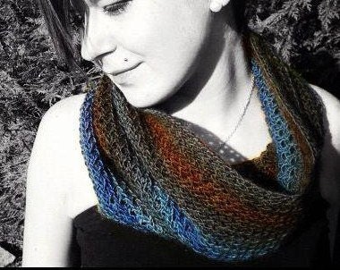 Unisex Greys Brown Blue Cowl Skirt Top