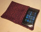 SALE Convertible iPhone 5/Droid Wallet "SmartWallet"  Water-Resistant (Maroon Damask)