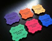 Primary Thank You Tags Set of 15 Square Flourish Tags
