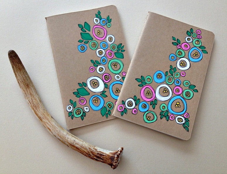 Abstract Flower Notebook-BLANK-Moleskine Cahier Notebook