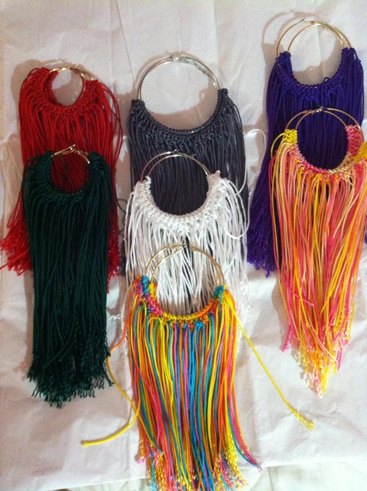 Shredded Hoop Earrings