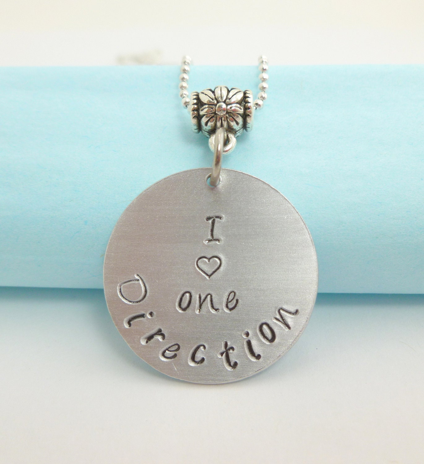 One direction necklace - Hand stamped necklace - One Direction