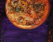 Sculptural Abstract 3D Mars Painting, Heavy Textured Abstract Art, Livingroom/Bedroom Deco, Unique Mixed Media
