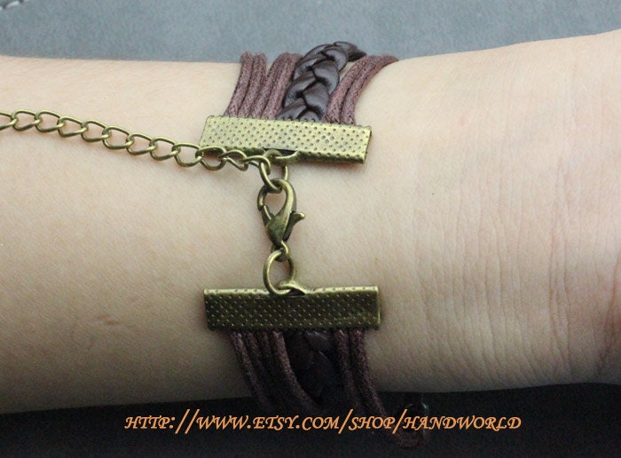 Silvery Love  Cross Bracelet Infinity Karma Bracelet Wish Bracelet  Gift -N611