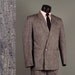 Vintage Mens Suit 1980s MIAMI VICE Style Grey Flecked Double Breasted Baggy Pant 2 Two Piece Men's Vintage Suit