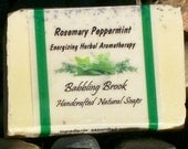 Rosemary Peppermint energizing aromatherapy handmade all natural soap.
