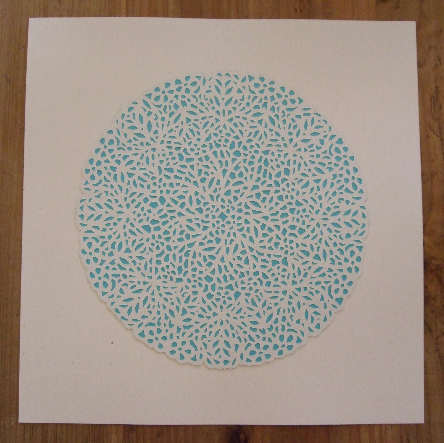 SALE - Large: Paper Doilie cut out art work