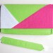 Geometric green white and pink felt crossbody bag