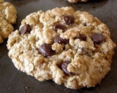 Giant Oatmeal, Chocolate Chip, Peanut Butter Cookies