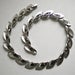 Modernist Style Sleek & Silvery Vintage Rhinestone Links Necklace
