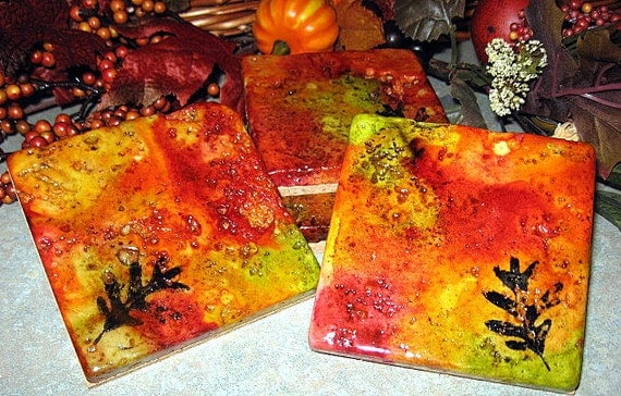 Fall Leaf Coasters Set of 4