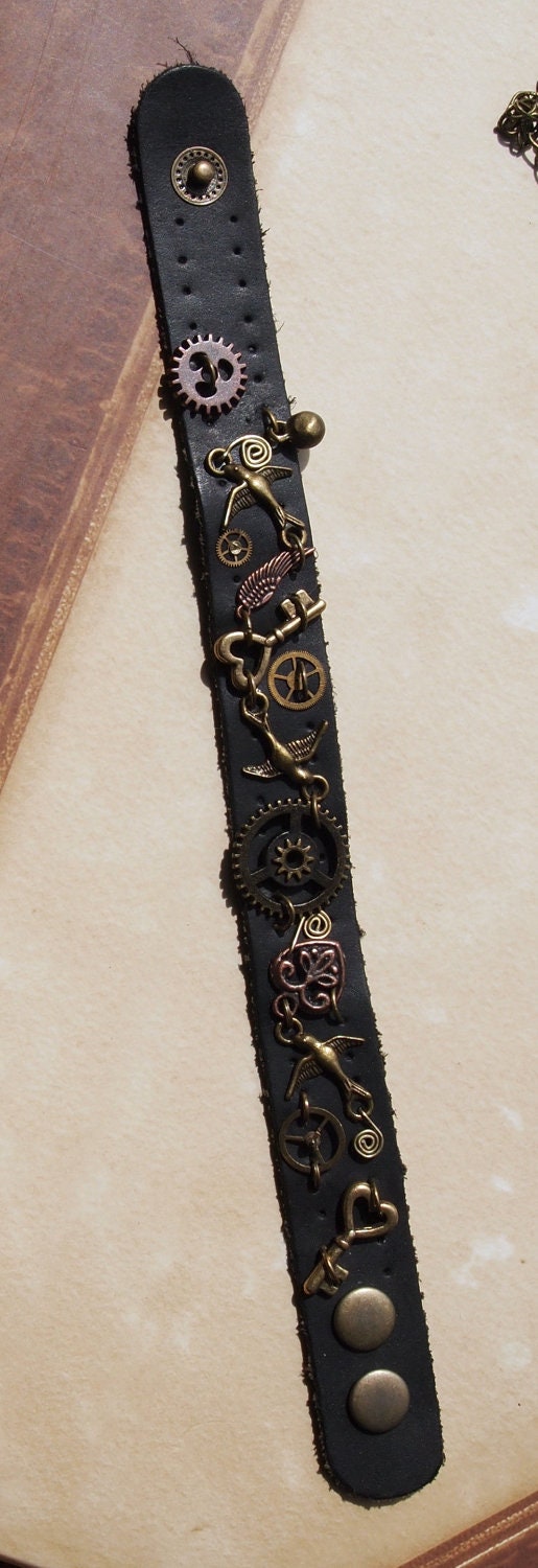 Leather Steampunk Bracelet