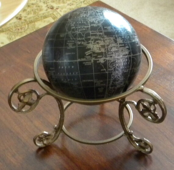 Decorative World Globe with Brass Stand by AtticJoys1 on Etsy