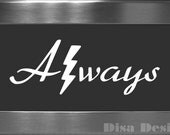 Harry Potter inspired "Always" vinyl decal - Car decal - Macbook decal - Harry Potter decal - Deathly Hallows decal